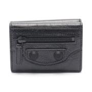 Pre-owned Leather wallets Balenciaga Vintage , Black , Dames