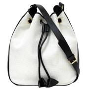 Pre-owned Leather shoulder-bags Yves Saint Laurent Vintage , White , D...