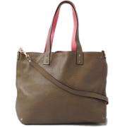 Pre-owned Leather shoulder-bags Valentino Vintage , Beige , Dames