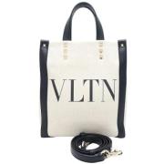 Pre-owned Canvas handbags Valentino Vintage , White , Dames