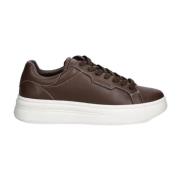 Bruine leren sneakers - Winno Guess , Brown , Heren