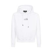 Mini Icon Hoodie Sweatshirt Dsquared2 , White , Heren