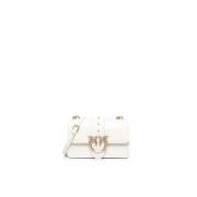 Witte Love-tas met vogelsluiting Pinko , White , Dames