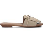 Fringe Sandaal Slippers Hogan , Beige , Dames