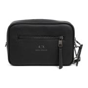 Stijlvolle Toilettas met Ritssluiting Armani Exchange , Black , Heren