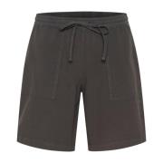 Zwart Oester Loszittende Shorts Kaffe , Gray , Dames