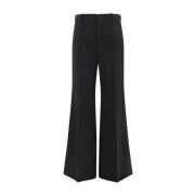 Wollen Flare Broek met Rits Chloé , Black , Dames