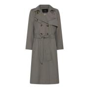 Elegant Trenchcoat Carotabbtori Coat Concrete Bruuns Bazaar , Gray , D...