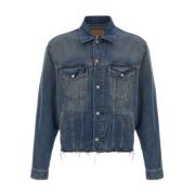 Stijlvolle Denimjas van Katoen MM6 Maison Margiela , Blue , Heren