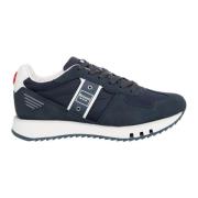 Eenvoudige Tokyo Sneakers met Vetersluiting Blauer , Blue , Heren