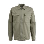 Overshirt Lange Mouwen Shirt Reguliere Stijl Cast Iron , Green , Heren