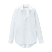 Oversized Wit Katoenen Overhemd Alexander Wang , White , Dames