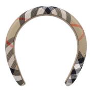 Geruite Nylon Haarband Accessoires Burberry , Multicolor , Dames