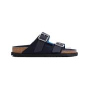 Blauwe Leren Sandalen Stijlvol Comfortabel Birkenstock , Blue , Heren