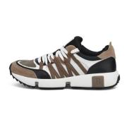 Technische stof en leren sneakers Boggi Milano , Multicolor , Heren