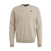 Ronde Hals Katoen Linnen Pullover Vanguard , Beige , Heren