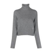 Casual Grijs Kasjmier Wol Trui Ami Paris , Gray , Dames