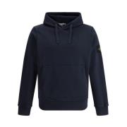 Katoenen Hoodie met Monogram Patch Stone Island , Blue , Heren