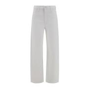 Hoge Taille Straight Fit Jeans Mother , White , Dames