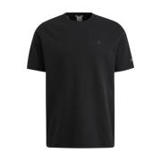 Korte Mouw Crewneck Interlock T-shirt Cast Iron , Black , Heren