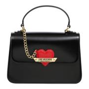 Stijlvolle Handtas met Verstelbare Band Love Moschino , Black , Dames