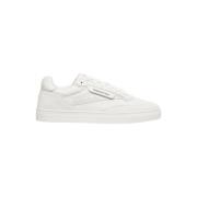 Witte Leren Sneakers met Stiksel Copenhagen Shoes , White , Heren