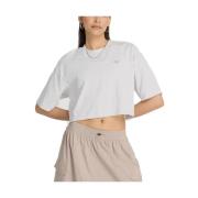 Oversized Logo Jersey T-Shirt New Balance , White , Dames