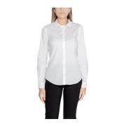 Witte Katoenen Lange Mouw Kraagshirt Alviero Martini 1a Classe , White...