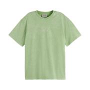 Gewassen Logo T-shirt Scotch & Soda , Green , Dames