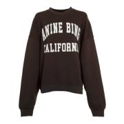 Logo Patch Oversized Sweatshirt Anine Bing , Gray , Heren