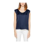 Korte Mouw Viscose Blouse Street One , Blue , Dames