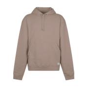 Cotton Logo Hoodie Saint Laurent , Pink , Heren