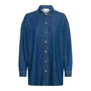 Denim overhemd met lange mouwen My Essential Wardrobe , Blue , Dames