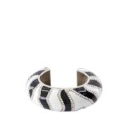 Zwarte Metalen Zebra Armband - Pols Jacquemus , Black , Dames