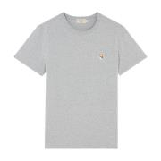 Grijze Fox Head Patch Classic Tee-Shirt Maison Kitsuné , Gray , Heren