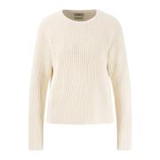 Katoenen O-Neck Trui Fynch-Hatton , Beige , Dames