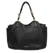 Pre-owned Leather shoulder-bags Salvatore Ferragamo Pre-owned , Black ...