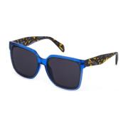 Blauw Tortoise Vierkante Zonnebril Vrouwen Police , Blue , Dames