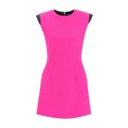 Roze Zijden Jurk met Contrast Schoudervullingen Dolce & Gabbana , Pink...