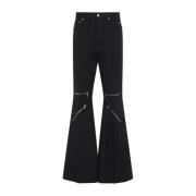 Zwarte Katoenen Broek Verhoog Garderobe Rick Owens , Black , Heren