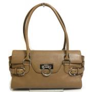 Pre-owned Leather shoulder-bags Salvatore Ferragamo Pre-owned , Brown ...