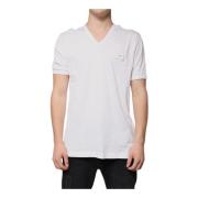 Witte Katoenen Logo T-shirt Dolce & Gabbana , White , Heren