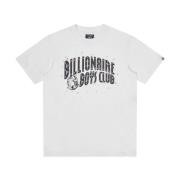 Wit Logo Print Crew Neck T-shirts Billionaire , White , Heren