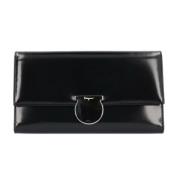 Pre-owned Leather wallets Salvatore Ferragamo Pre-owned , Black , Dame...