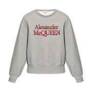 Grijze Sweatshirt Aw24 Herenmode Alexander McQueen , Gray , Heren