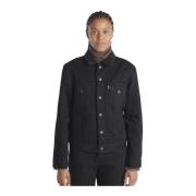 Zwarte denim jas van Levis U Levi's , Black , Dames