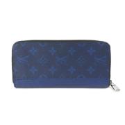 Pre-owned Leather wallets Louis Vuitton Vintage , Blue , Dames