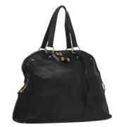 Pre-owned Leather handbags Saint Laurent Vintage , Black , Dames