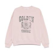 Grijze en groene trui Golden Goose , Pink , Dames