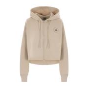 Beige Zip Hoodie Sweater Adidas by Stella McCartney , Beige , Dames